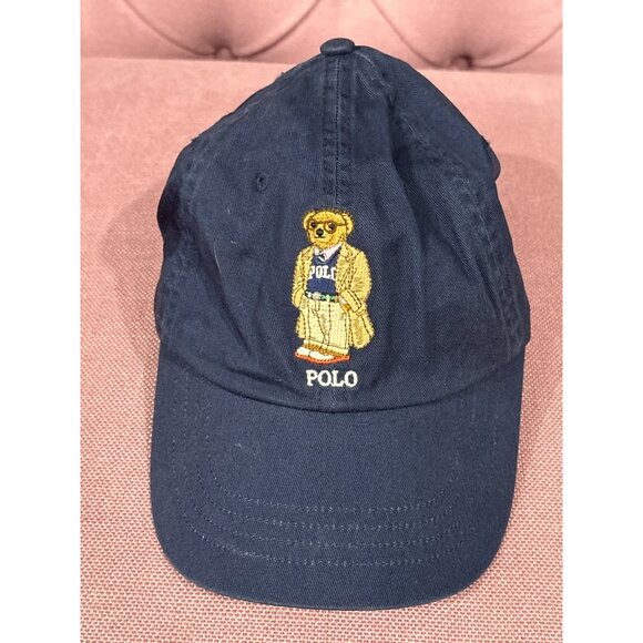 Polo Ralph Lauren Classic Twill Novelty Bear Sport Cap in Newport Navy One Size - Picture 7 of 12